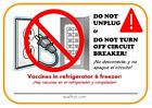 062618v Quality Iz Do Not Unplug Turn Off Circuit Bilingual Labels