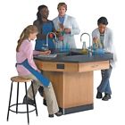 1516k Diversified Woodcrafts Octagon Workstation With Pedestal Base And 874002000074