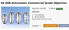 43902 Optics Objectives Inventory 43903 Edmund 10x 4x Microscope
