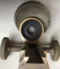 50103 Carl Zeiss Vintage Brass Jena Microscope Stage Four Lens Focus