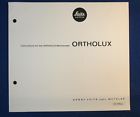 512-76 Leica Leitz Ortholux Instructions