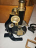 98939 Reichert Antique Vintage Microscope With Original Wooden Box Key Ext