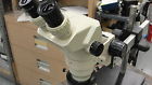9x-4x Unknown Olympus Type Microscope 10x Eyepieces Boom Stand Fiber Optic Light Nice