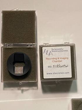 Ms-518 Ala Scientific Instruments Imaging/recording Chambers 4 Round And Oval Ss Low Profile With Perfusion