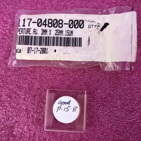 117-04808-000 Amat Au Aperture 3mm X .25mm 15 Micron Gold Foil Disk P-15-b