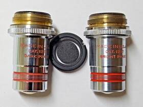 1237-1227 American Optical Dark Bright Phase 100x Oil Immersion Objectives Annulus