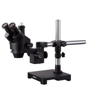 7x-135x Amscope Trinocular Stereo Zoom Microscope W Arm Boom Stand