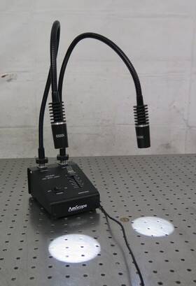 R197679 Amscope Led-6wd Let Dual Illuminator Spotlight
