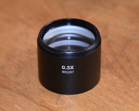 Wd287 Amscope 0.3x Super Widefield Barlow Lens For Stereo Microscopes 48mm Great