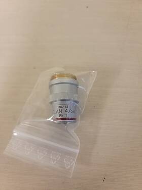 Bausch Lomb 160/1.2 4/0.10 And Objective Lens Plan Ph 1