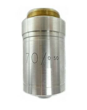 Bio-rad 70/0.50 Microscope Silver Objective Quaestor Q7 System Working Surplus