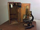254980 Box Antique Wetzlar Wood Dovetail Microscope Leitz Original Ernst