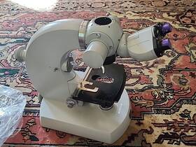 66292 Carl Zeiss Universal Microscope Optvar Binocular Head Nose Piece Xl Stage Exc