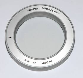 503-09 Cga Corp. Tropel Division Lambda /4 Plate Quarter Wave Mica 436nm Large 85mm Window 120mm O.d