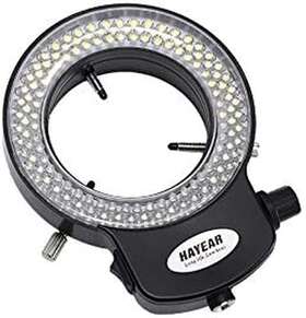 Hayear 445038868889 Black 144 Led Bulb Microscope Ring Light Illuminator Adjustable Bright Lamp Ad