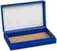 Hd15989a Heathrow Scientific Blue Cork Lined 25 Place Microscope Slide Box 5.5