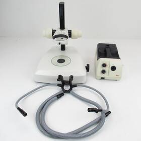 10445367 Leica Hl Mz Stereo Microscope Transmitted Light Stand With Fine Focus And Cls 150