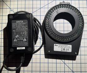 10450061 Leica Meb110 Ledd5000 Rl Ringlight Illuminator And Power Supply Used