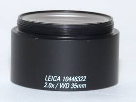 10446322 Leica Microscope 446322 2x Objective Lens Wd 35 Mm M52 X 1.0 Threads 58 Dia. 27.6