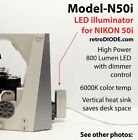 N50i Nikon Led Illuminator Retrofit Kit With Dimmer Control For Microscopes