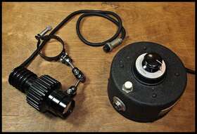 25519 Nikon Microscope 6v Lamp Illuminator Transformer And Flex. Mount Works Well