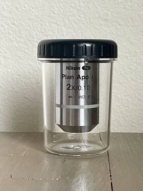 Mrd00025 Nikon 2x/0.1 8.5 Plan Apo 2x/0.10 /- Wd Microscope Objective Lambda