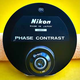 48822 Nikon Excellent Phase Contrast Microscope Condenser Turret Iris 4 Rings