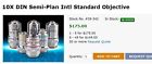 38342 Objective Edmund Optics Semi-plan Microscope Din Inventory 10x