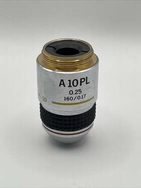 261559 Olympus A 10x Pl 0.25 160/0.17 Phase Contrast Microscope Objective Lens 160mm