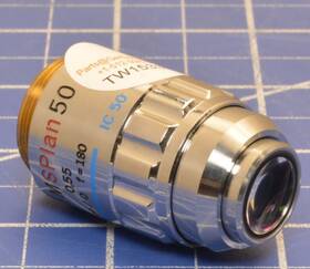 Olympus 50x/0.55 /0 F 180 Msplan 50 0.55 / Microscope Objective Lens