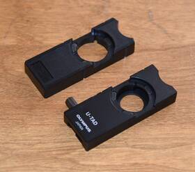 U-p530 Olympus Microscope U-tad Part Compensator Adapter And Dummy Slider Great