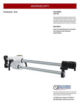 50041 Osi Old School Industries Dual Linear Ball Bearing Arm Assembly Bb Microsc