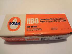 53454 Osram Hbo 500 Watt Microscope Lamp Mercury Super Pressure