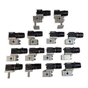 Fl2-08s2c-c Point Grey Research Lot Of 14x Flea 2 Industrial Camera Lenses Mounts Vision