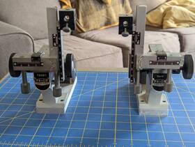 87080 Prior England 75277 78080 Micromanipulators With Magnetic Bases Lot Of 2 #87080 And #75277