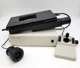 H117e2ix Prior Proscan Ii Motorized Microscope Stage Fine Focus And Joystick For Olympus