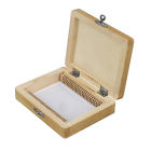 Ps25-wb Amscope Microscope Slide Wooden Box