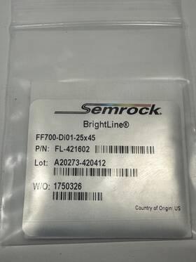 Ff700-di01-25x45 Semrock Fl-421602 Brightline Dichroic Mirror 25 45 Mm