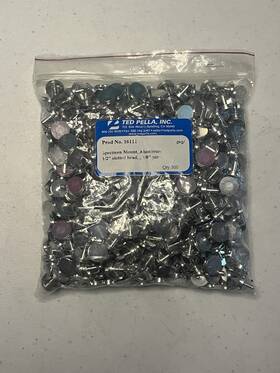 Ted Pella 16111 Aluminum Sem Specimen Mount Stubs 1/2 Inch 1/8 Pin 440 Qty