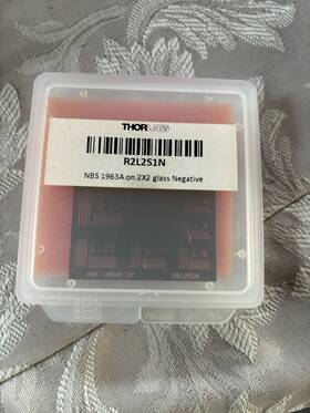 18cycles Thor Labs R2l2s1n Negative Nbs 1963a Resolution Target 2 Inch X 1 - 18cycles/mm
