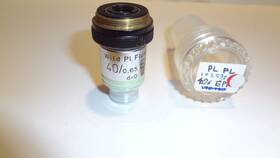 105933 Wild Heerbrugg Pl Fluotar 40x/0.65 Epi Objective Lens # M20 Scope Demo