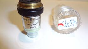 183281 Wild 183291 Heerbrugg Pl Fluotar 40x/0.65 Objective Lens # M20 Scope Demo Unit