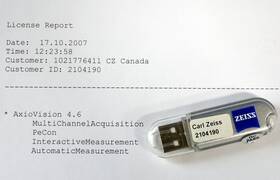 2104190 Zeiss Axiovision 4.6 License Information Usb Memory Stick