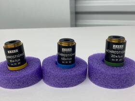 440140 Zeiss 440150 Lot Of 3 Objectives Achrostigmat 10x 20x 40x 440130