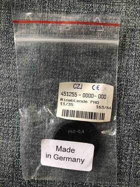 451255 Zeiss Phase Stop Ph0/0.4 Condenser Slider Annuli Insert