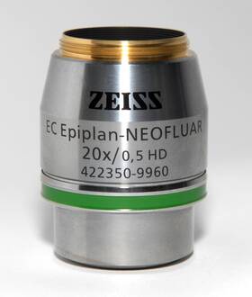 50-9960 Zeiss 42 23 Ec Epiplan-neofluar Objective Lens 20x/0.50 Hd Inf/0 M27