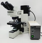 Olympus Microscope BX40 With Fluorescence, 10X, And 40X. Fixed Price $3500.00.