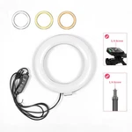 6'' Led Ring Light Brightness Adjustable 3 Color For Tripod Stand Phone Holder. Fixed Price $11.69.