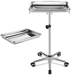 Yescom Mayo Stand Stainless Steel 2X Trays On Wheel Adjustable For Medical Lab. Fixed Price $156.90.