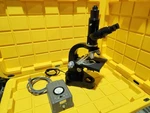 Leitz Trinocular Microscope 10/0.25, 25/0.50, 40/0.65, Npl Oel 100/1.30 Objec. Fixed Price $400.00.